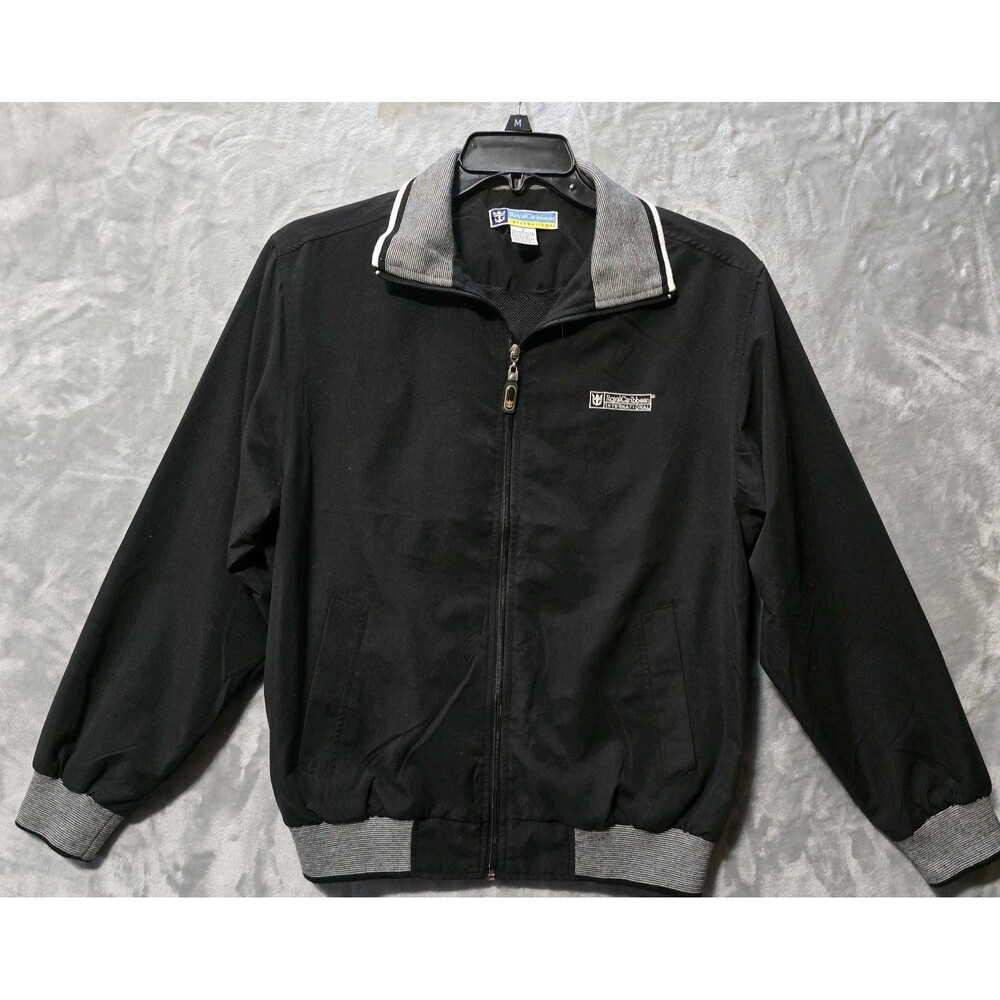 Royal Caribbean International Jacket Black Small Long Sleeve Full Zip Mesh Liner